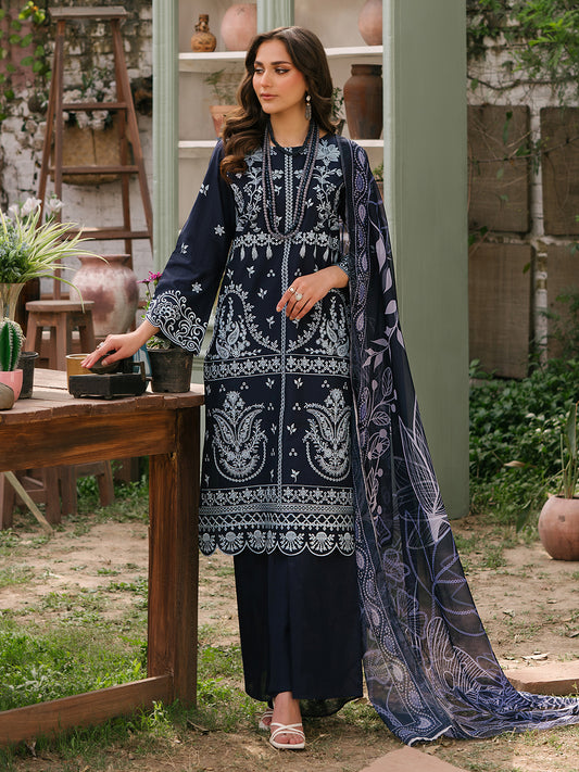 MK 03 - B | 3 PC UNSTITCH LAWN