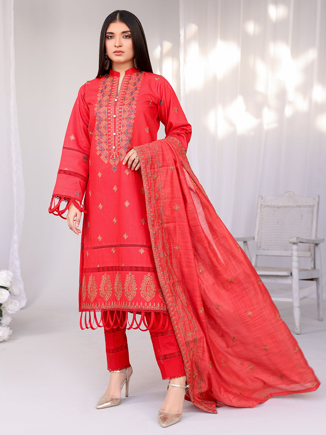 Design 07 | 3 Piece Unstitched – MAHNUR